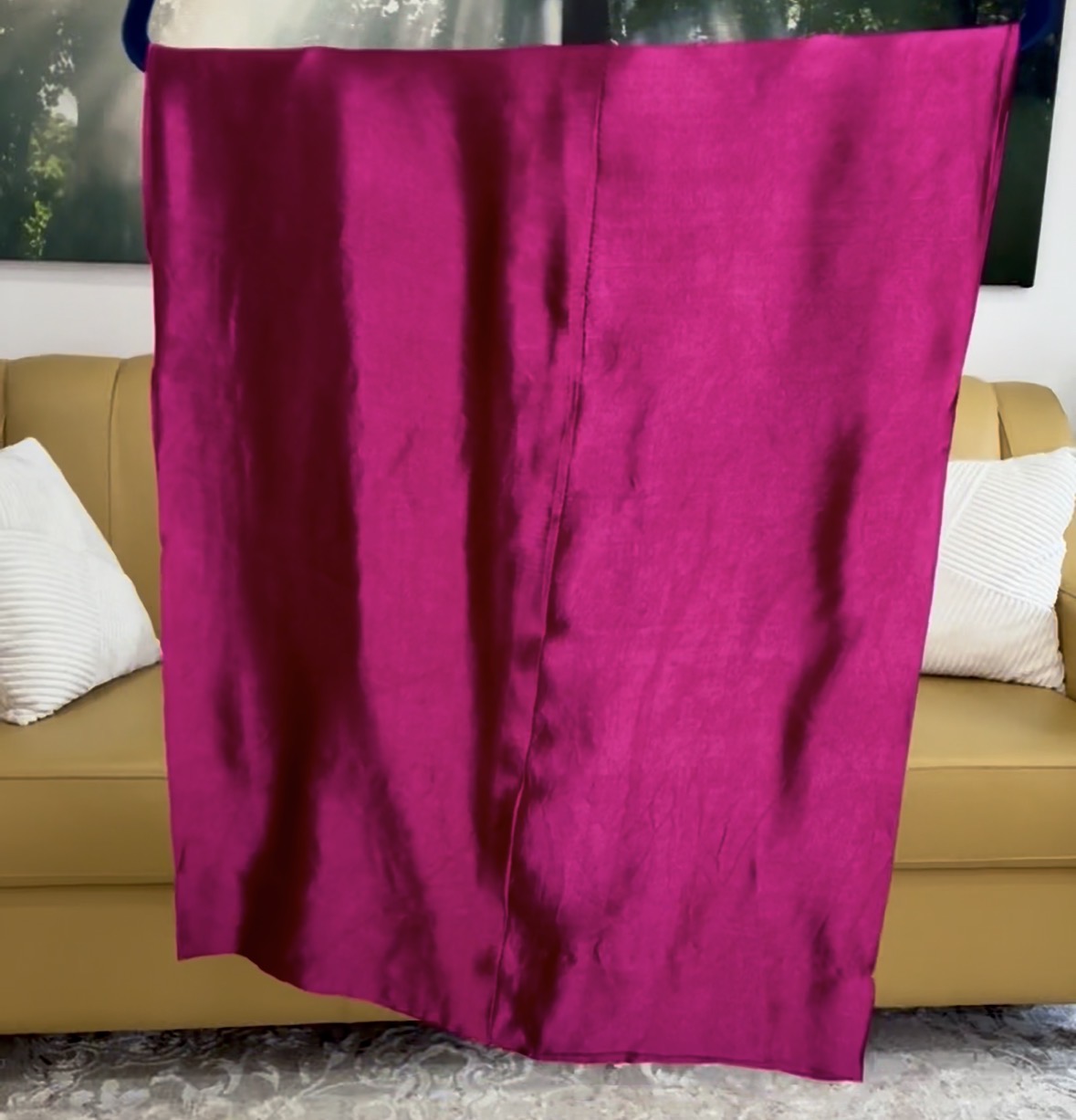 ✨ Luxury Hot Pink Handcrafted Pure Sheesha Silk Outfit ✨