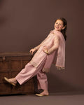 Kids 3-Piece Fershi Shalwar Outfit in Peace Colour