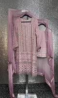 ✨ Luxury Handcrafted With Mukesh Lilac Formal Suit ✨