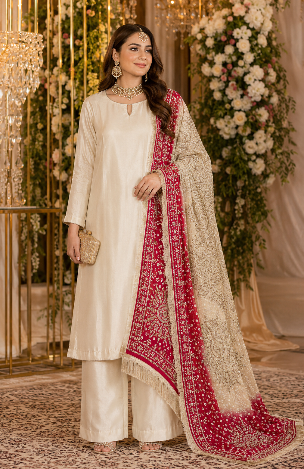 ✨ Luxury Handcrafted Cream  Formal Suit